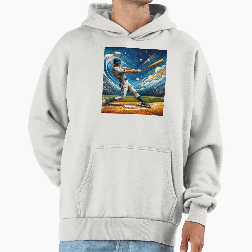 Baseball Surrealism Hoodie - Minimalist Print Men Women - T-Shirt, Sweatshirt, Hoodie