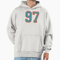 97 Number Aqua Orange Lucky Sports Ninety Hoodie - Graphic Print Men Women - T-Shirt, Sweatshirt, Hoodie
