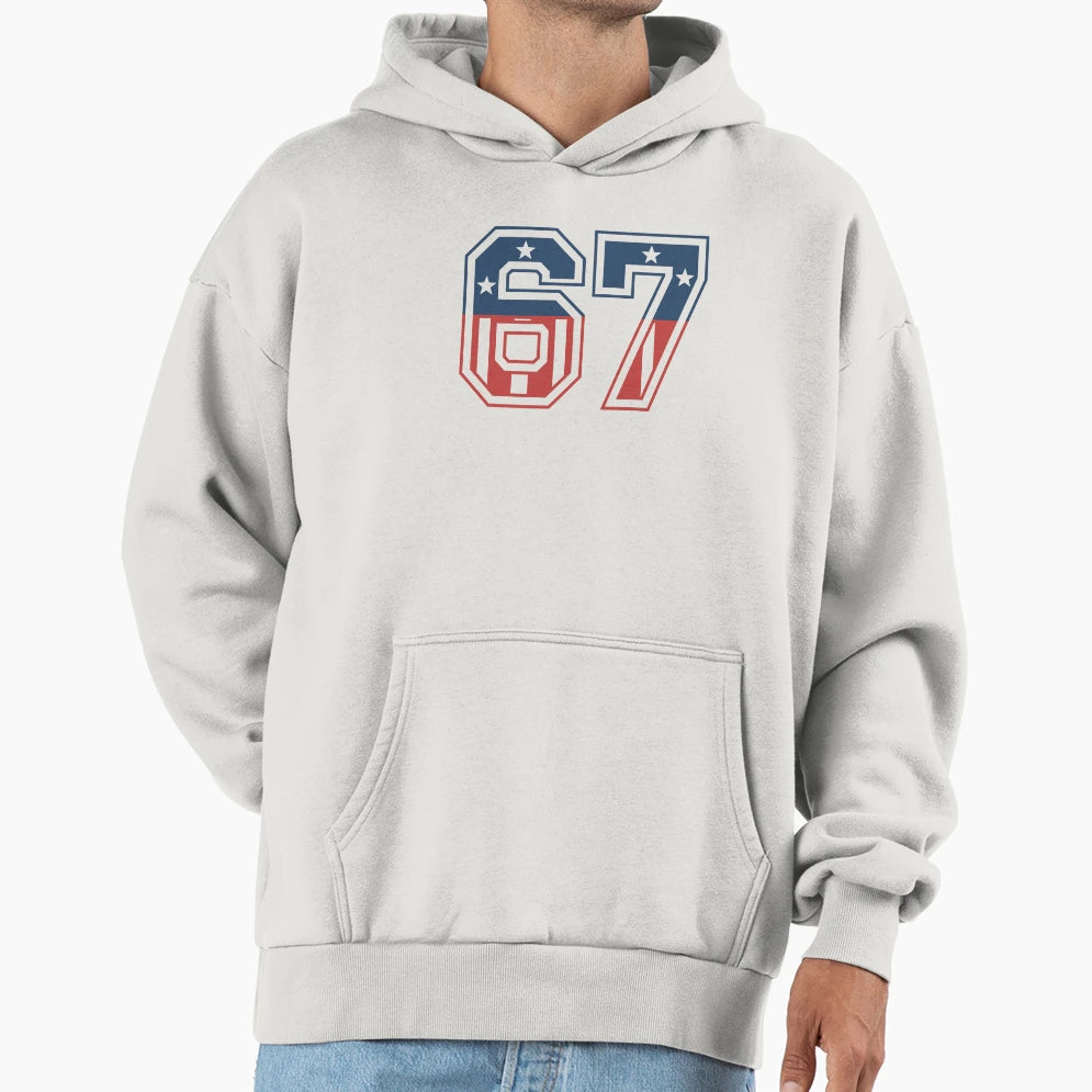 Number 67 Usa Hoodie - Novelty Apparel for Adults - T-Shirt, Sweatshirt, Hoodie