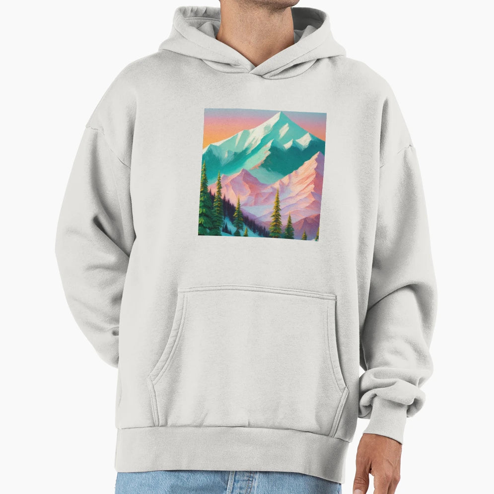 Mint Mountain Hoodie - Graphic Print Unisex - T-Shirt, Sweatshirt, Hoodie