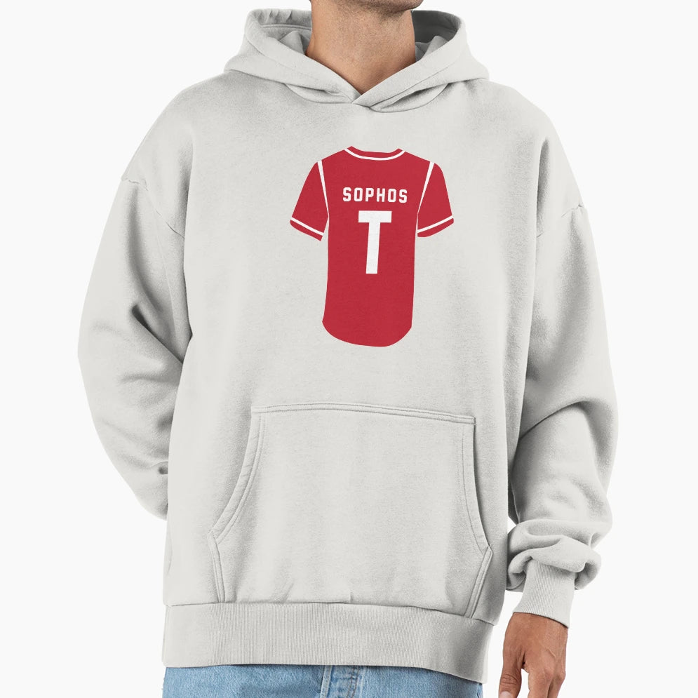 Sophos Red Jersey T Hoodie - Minimalist Print Unisex - T-Shirt, Sweatshirt, Hoodie