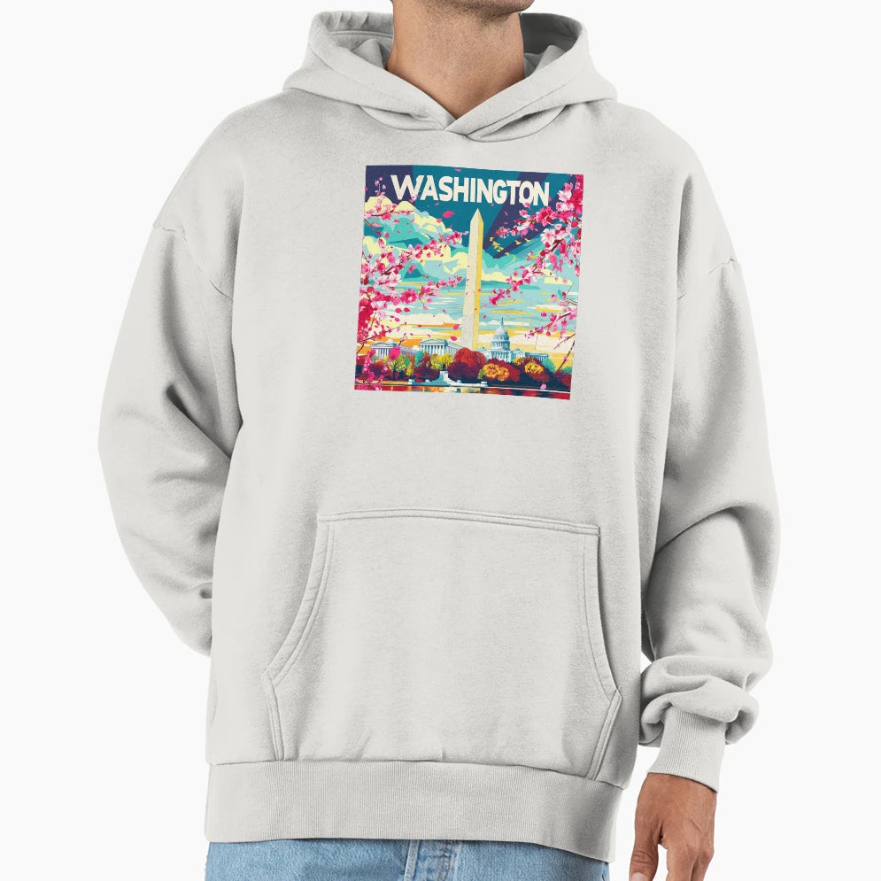 Washington Washington Vector Art Hoodie - Custom Art Print for Adults - T-Shirt, Sweatshirt, Hoodie