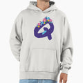 Poke Dots And Flowers Letter Q Hoodie - Fun Novelty Design Men Women - T-Shirt, Sweatshirt, Hoodie