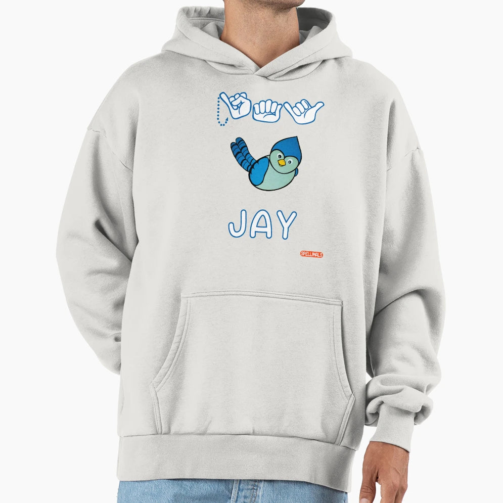 Spellimals Jay Version Hoodie - Minimalist Print Unisex - T-Shirt, Sweatshirt, Hoodie