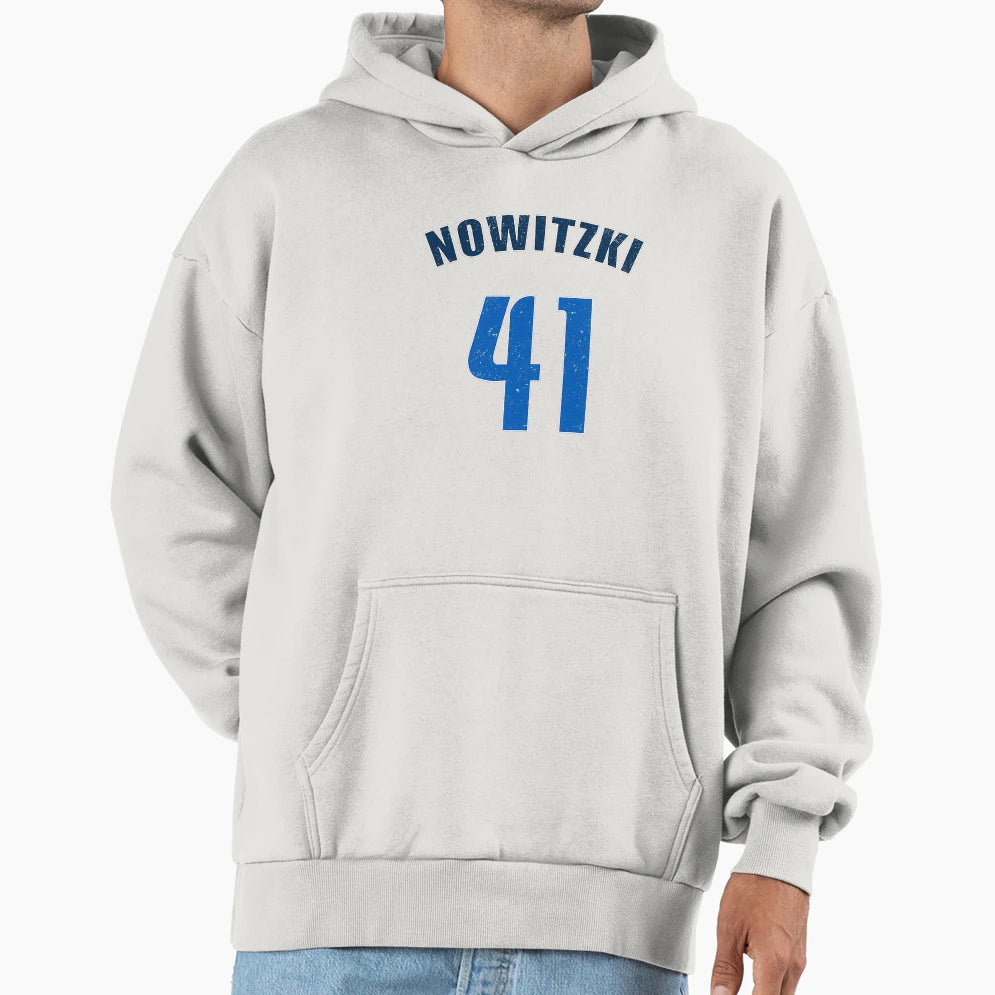 Dirk Nowitzki 41 Fan 2 Hoodie - Novelty Apparel for Adults - T-Shirt, Sweatshirt, Hoodie