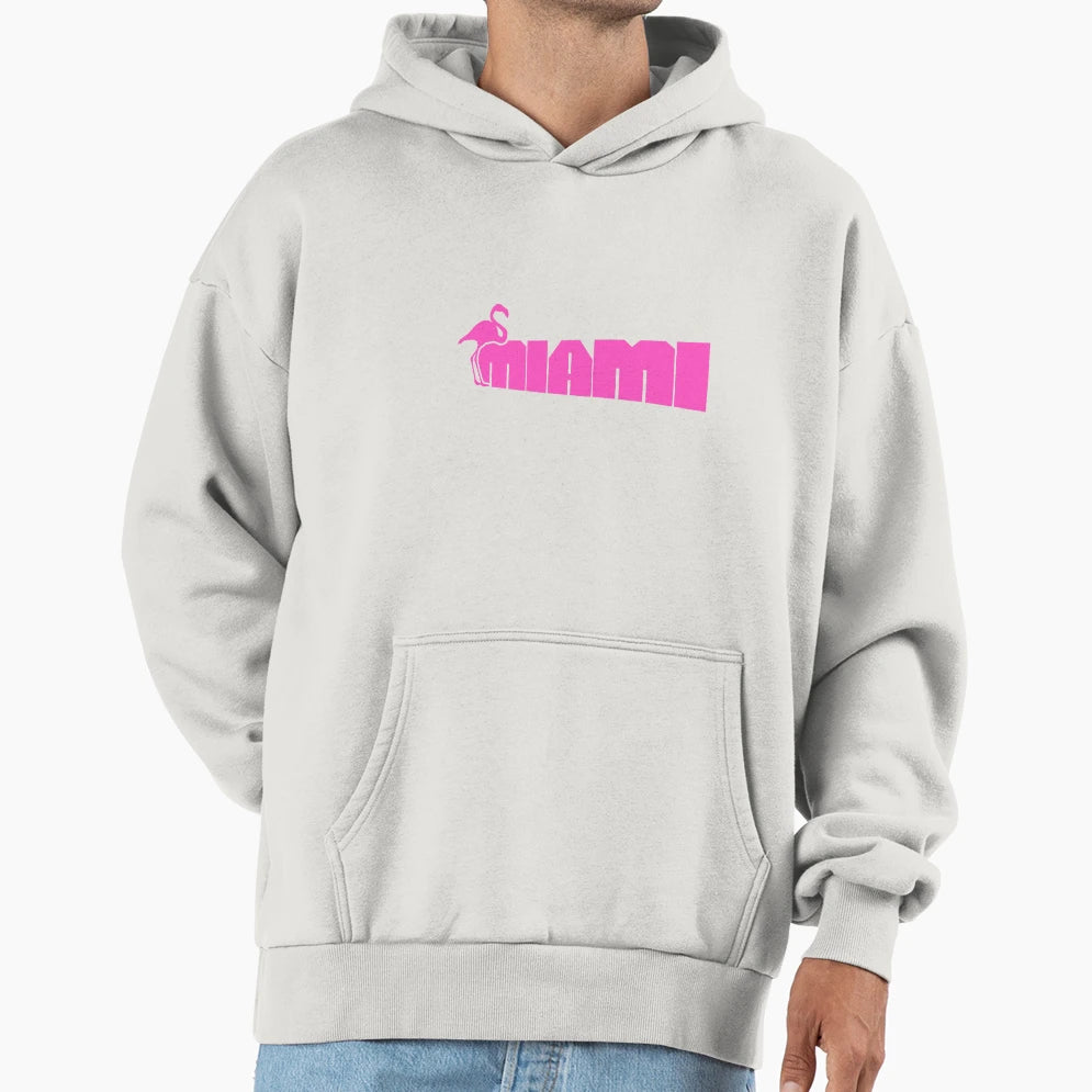 Miami Usa Flamingo Bird America Hoodie - Aesthetic Graphic for Adults - T-Shirt, Sweatshirt, Hoodie