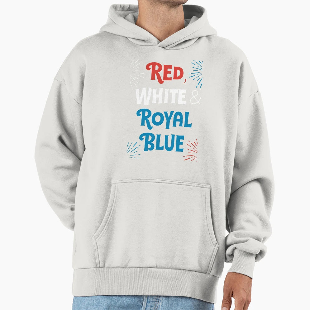 Red White Royal Blue Hoodie - Custom Art Print Unisex - T-Shirt, Sweatshirt, Hoodie