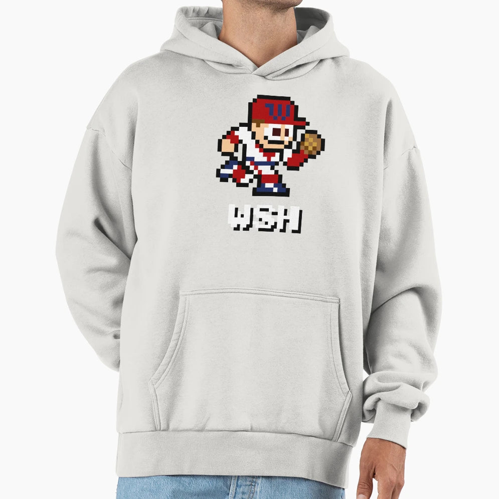 Washington 8 Bit Player Initials Hoodie - Custom Art Print for Adults - T-Shirt, Sweatshirt, Hoodie