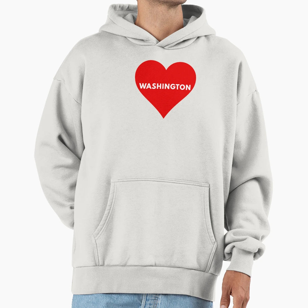 Love Washington Hoodie - Unique Graphic Men Women - T-Shirt, Sweatshirt, Hoodie