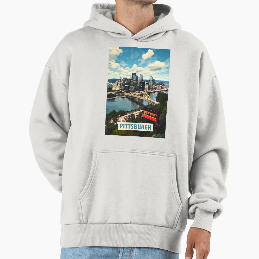 Pittsburgh Hoodie - Minimalist Print Men Women - T-Shirt, Sweatshirt, Hoodie