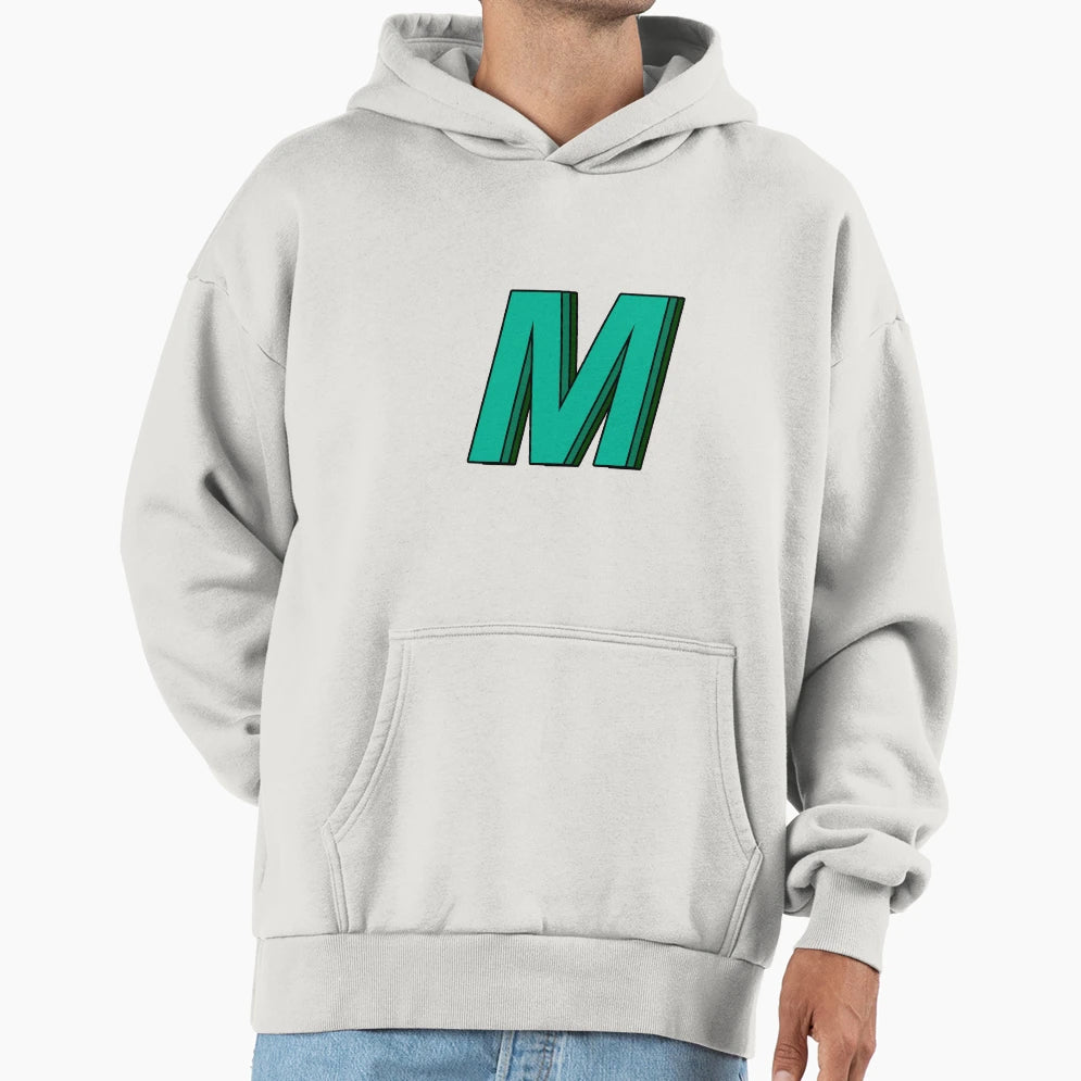 Green M Hoodie - Trendy Graphic for Adults - T-Shirt, Sweatshirt, Hoodie