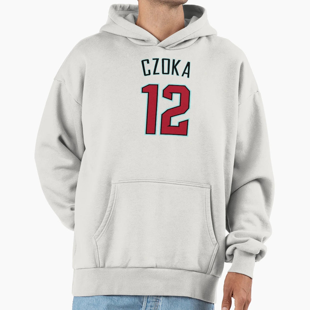 Baseball Czoka Number 12 Home Hoodie - Trendy Graphic for Adults - T-Shirt, Sweatshirt, Hoodie
