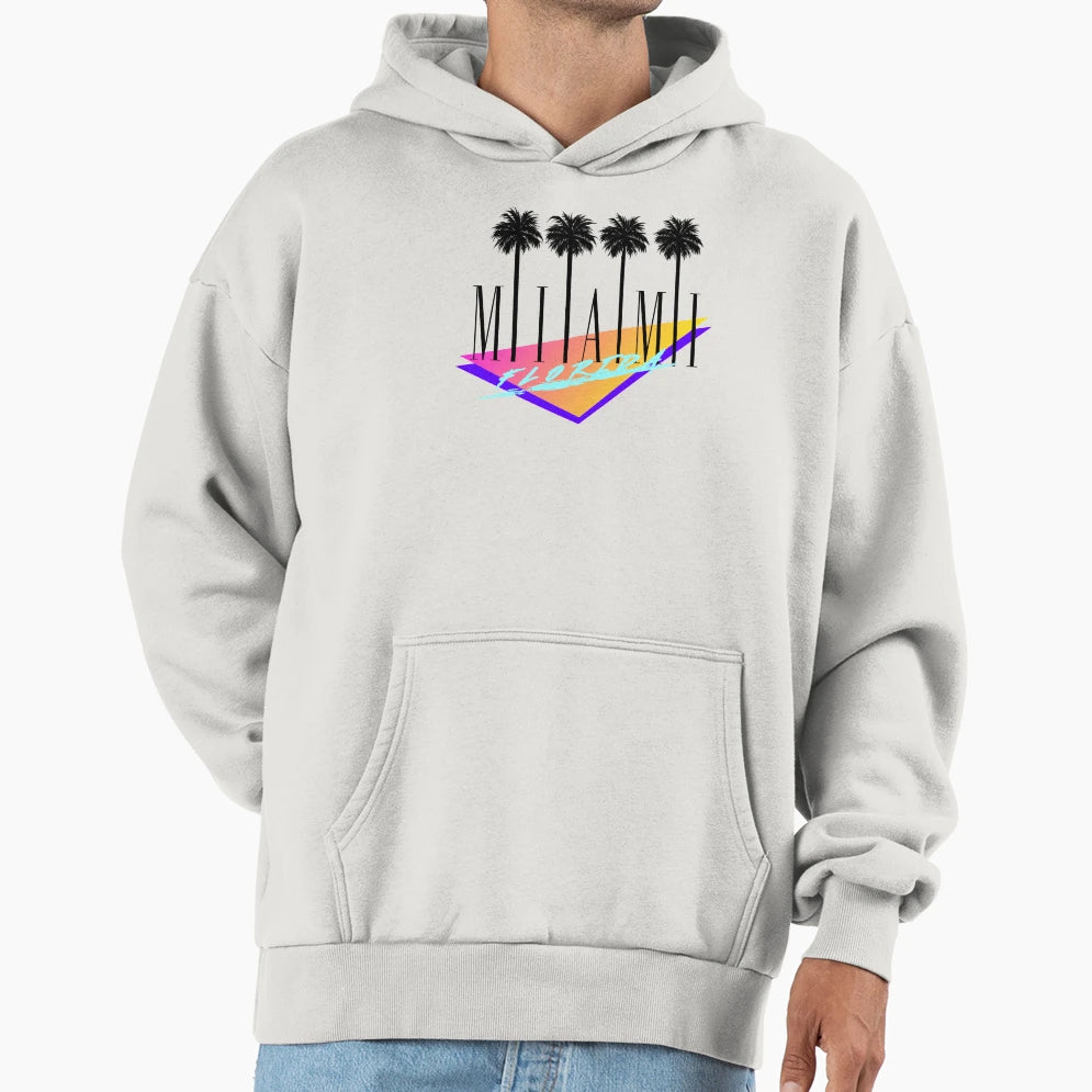 Miami Palm Trees Hoodie - Unique Graphic for Adults - T-Shirt, Sweatshirt, Hoodie
