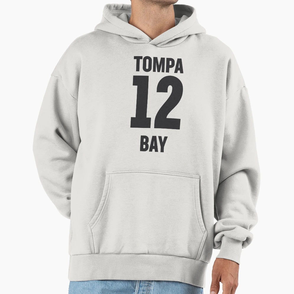 Tompa Bay 12 Hoodie - Minimalist Print Unisex - T-Shirt, Sweatshirt, Hoodie