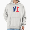 Wisconsin State Abbreviation Hoodie - Casual Everyday Wear Unisex - T-Shirt, Sweatshirt, Hoodie