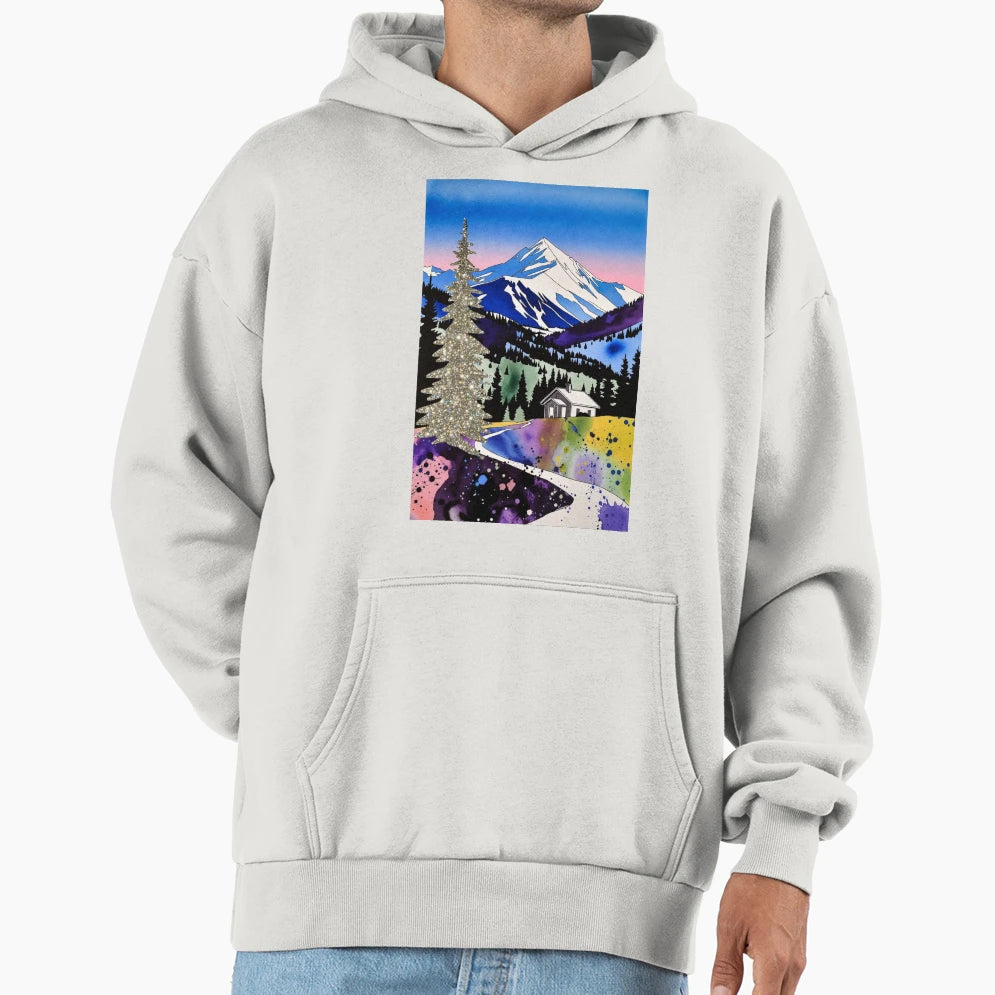 Tree Mountain Hoodie - Graphic Print Men Women - T-Shirt, Sweatshirt, Hoodie