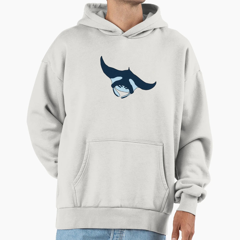 Manta Ray V2 Hoodie - Unique Graphic for Adults - T-Shirt, Sweatshirt, Hoodie
