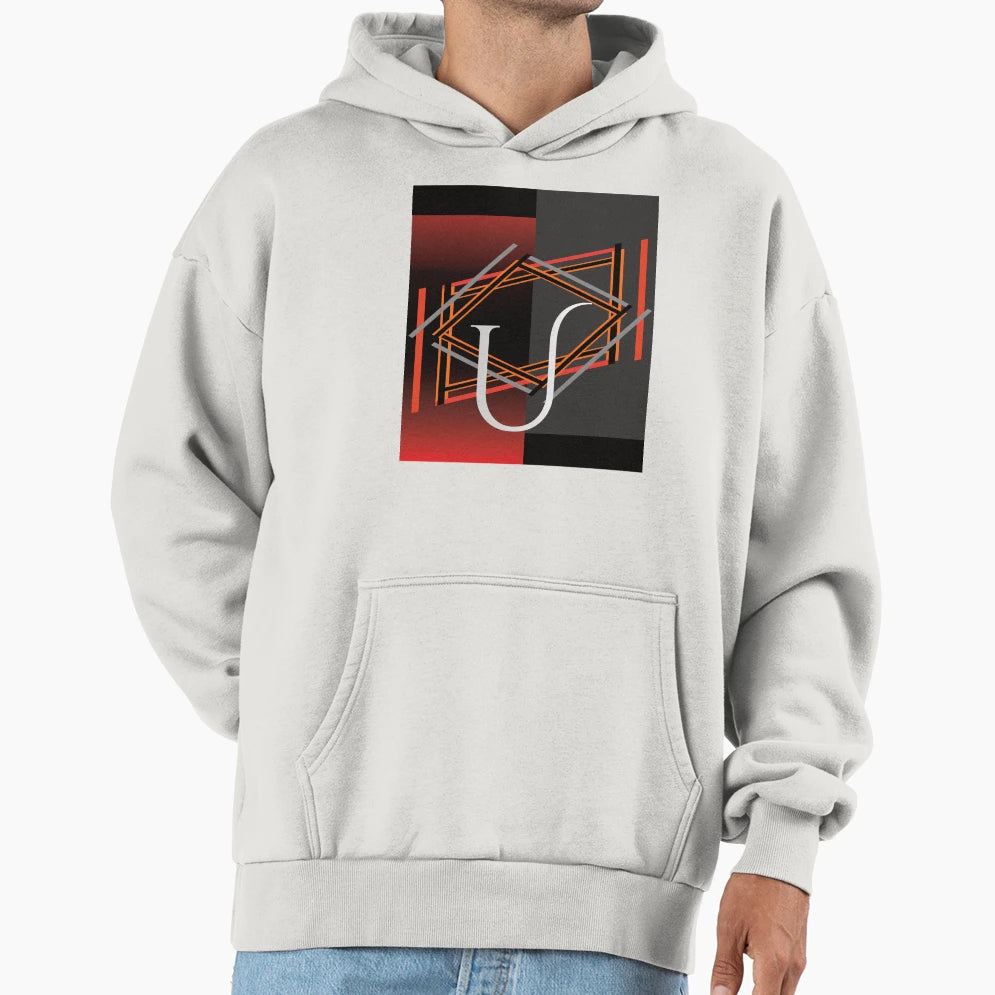 Initial Art U Hoodie - Trendy Graphic Unisex - T-Shirt, Sweatshirt, Hoodie