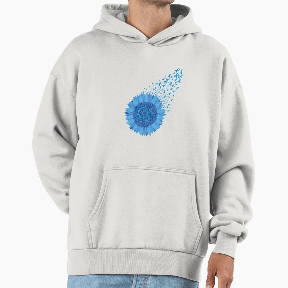 Colon Cancer Awareness Blue Ribbon Hoodie - Streetwear Style Unisex - T-Shirt, Sweatshirt, Hoodie