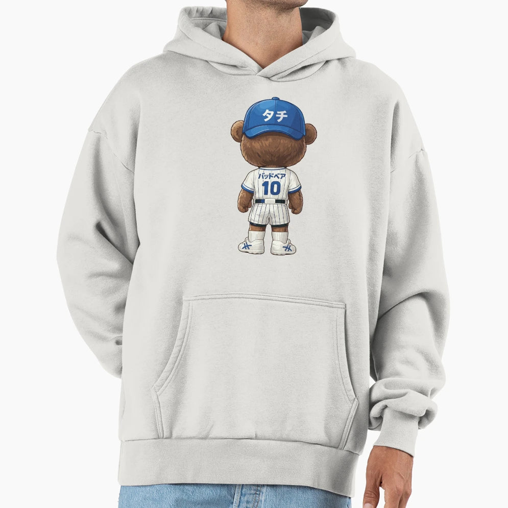 01 Chibi Bear Baseball Catcher Kawaii Hoodie - Aesthetic Graphic Unisex - T-Shirt, Sweatshirt, Hoodie