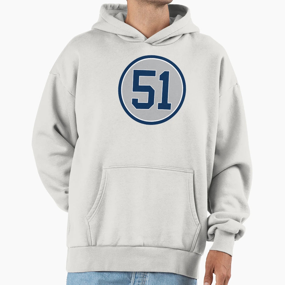 Bernie Williams 51 Away Jersey Number Hoodie - Aesthetic Graphic Unisex - T-Shirt, Sweatshirt, Hoodie