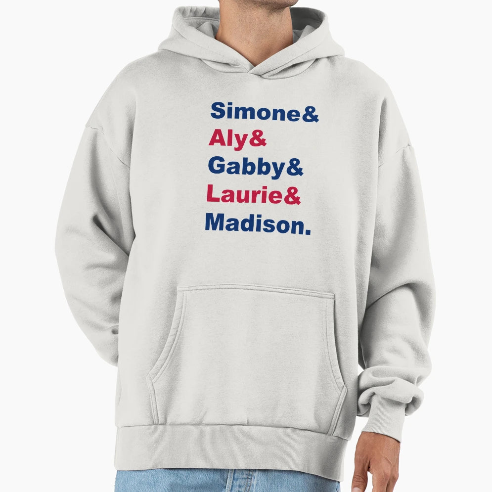 Usa Gymnastics Team Names Hoodie - Streetwear Style Unisex - T-Shirt, Sweatshirt, Hoodie
