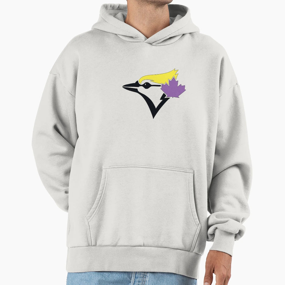 Blue Jays Like Logo Non Binary Pride Hoodie - Aesthetic Graphic Men Women - T-Shirt, Sweatshirt, Hoodie