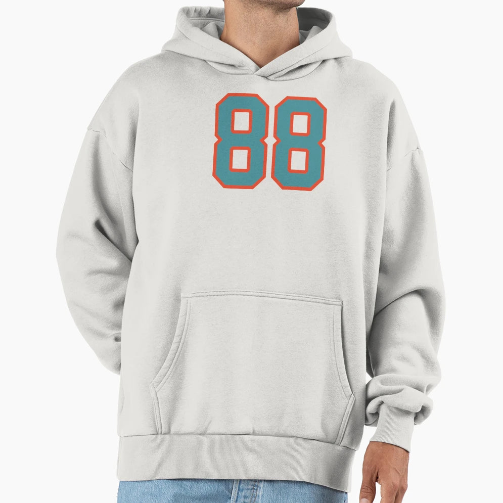 88 Number Aqua Orange Lucky Sports Hoodie - Unique Graphic for Adults - T-Shirt, Sweatshirt, Hoodie