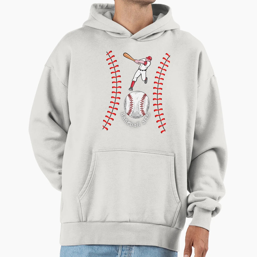 Baseball Arts Hoodie - Aesthetic Graphic for Adults - T-Shirt, Sweatshirt, Hoodie