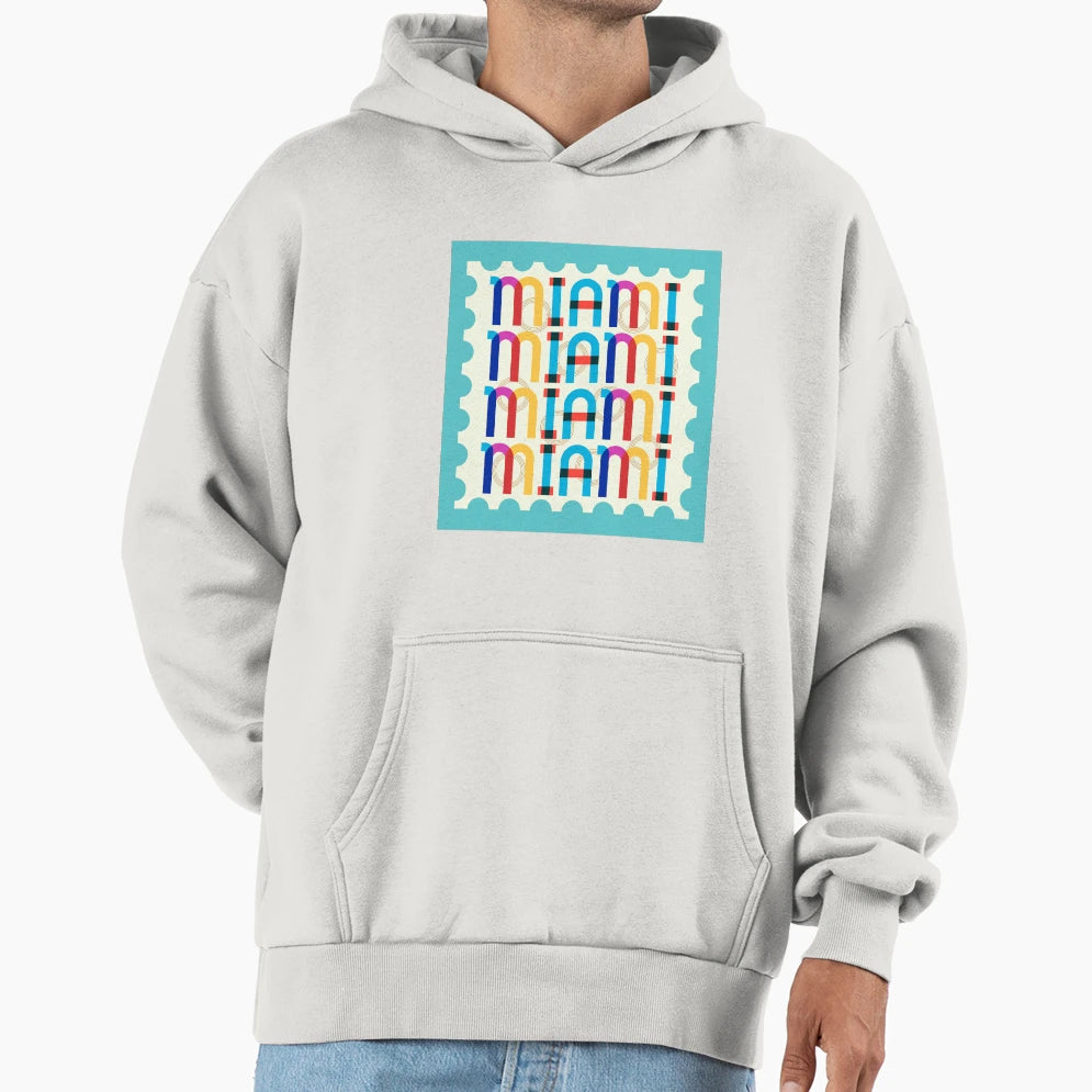 Miami Hoodie - Minimalist Print Men Women - T-Shirt, Sweatshirt, Hoodie