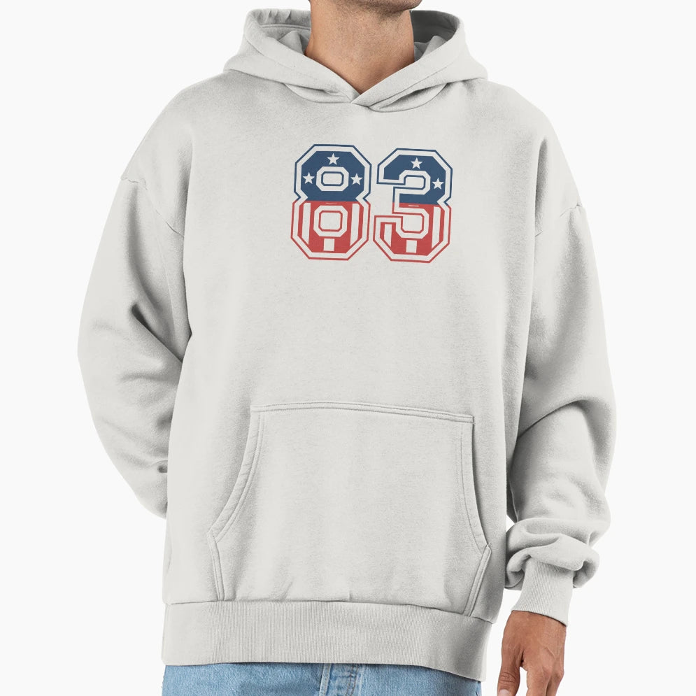 Number 83 Usa Hoodie - Casual Everyday Wear Unisex - T-Shirt, Sweatshirt, Hoodie