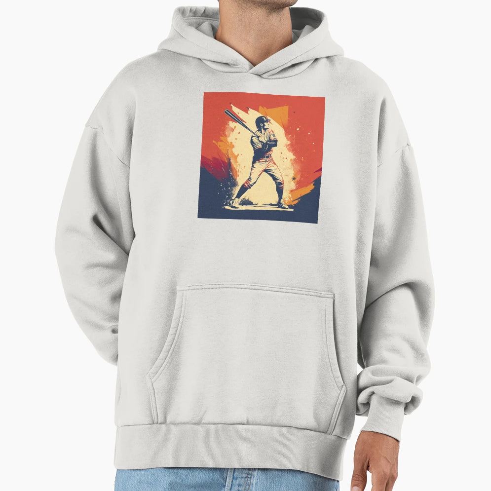 Baseball Player Hoodie - Trendy Graphic Unisex - T-Shirt, Sweatshirt, Hoodie
