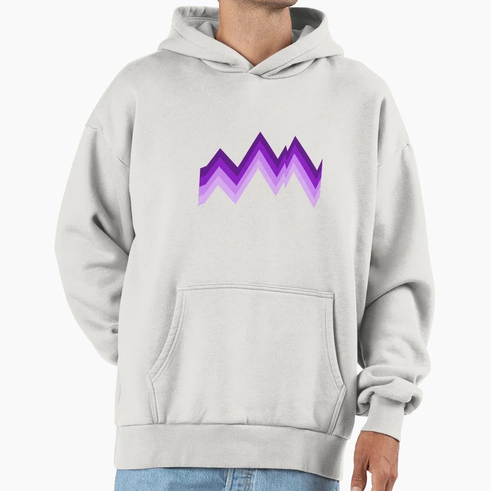 Purple Mountain Hoodie - Minimalist Print Men Women - T-Shirt, Sweatshirt, Hoodie