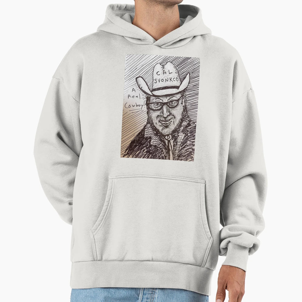 Cal Svonkco Real Cowboy Hoodie - Novelty Apparel Unisex - T-Shirt, Sweatshirt, Hoodie