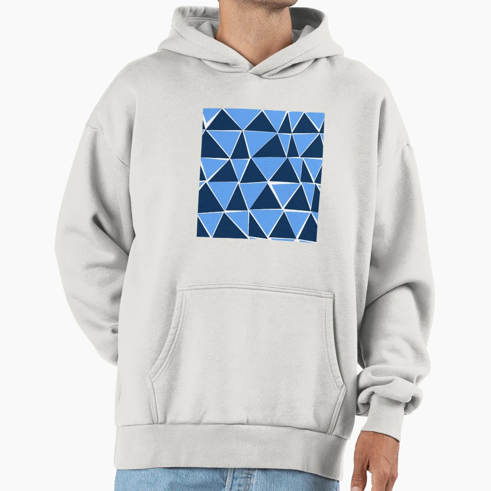 Blue Triangles Hoodie - Aesthetic Graphic Unisex - T-Shirt, Sweatshirt, Hoodie