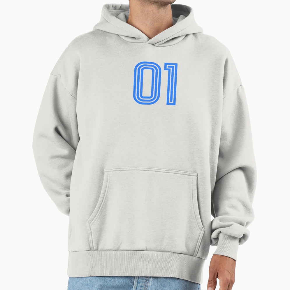 Number 01 Blue One Hoodie - Aesthetic Graphic Unisex - T-Shirt, Sweatshirt, Hoodie