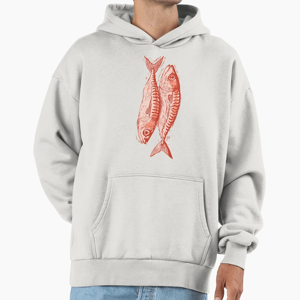 Fish Fish Fish Hoodie - Minimalist Print Unisex - T-Shirt, Sweatshirt, Hoodie
