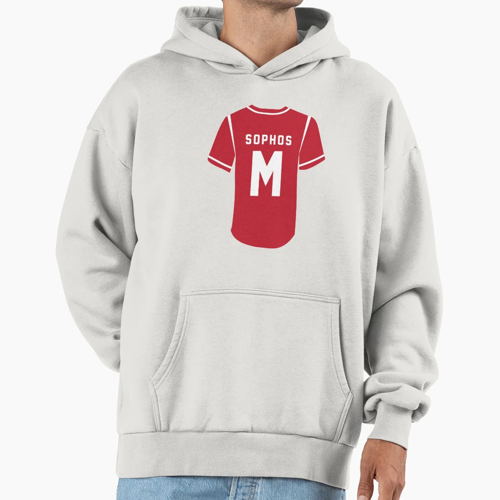 Sophos Red Jersey M Hoodie - Fun Novelty Design Men Women - T-Shirt, Sweatshirt, Hoodie