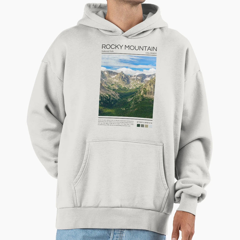 Rocky Mountain National Park Colorado Hoodie - Custom Art Print Unisex - T-Shirt, Sweatshirt, Hoodie