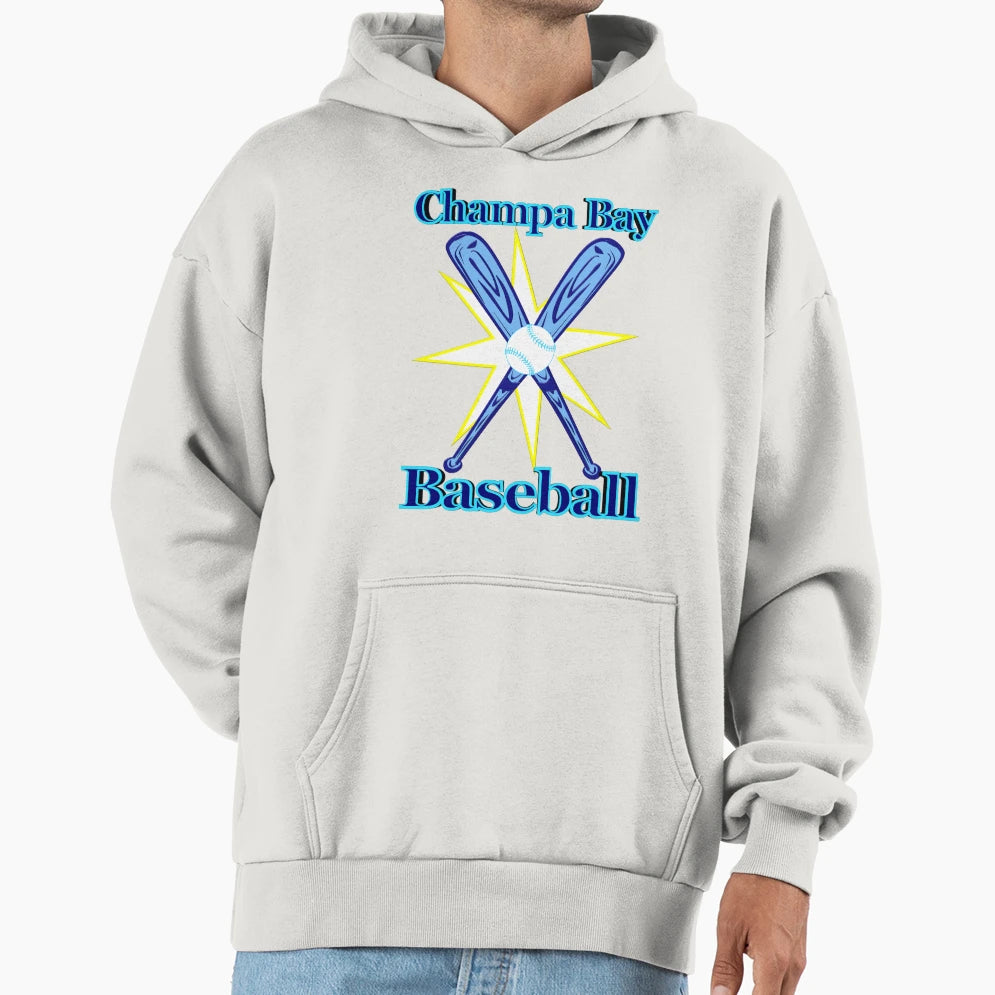 Champa Bay Baseball Hoodie - Casual Everyday Wear for Adults - T-Shirt, Sweatshirt, Hoodie
