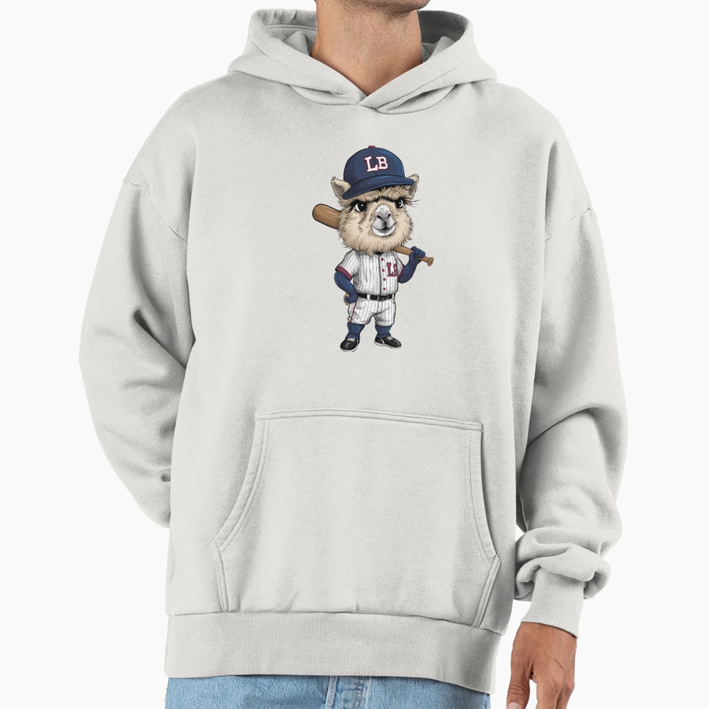 Lama Baseball Hoodie - Trendy Graphic Unisex - T-Shirt, Sweatshirt, Hoodie