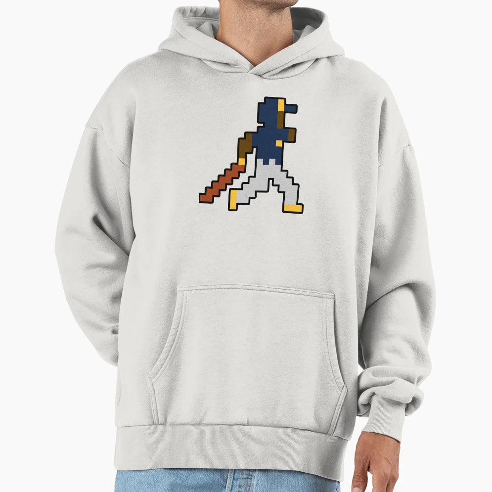 Milwaukee Pixel Baseball Player Hoodie - Casual Everyday Wear Men Women - T-Shirt, Sweatshirt, Hoodie