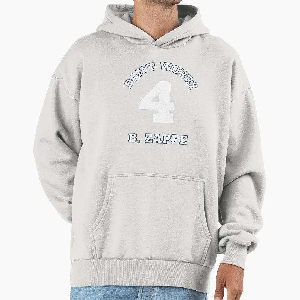 Dont Worry Be Zappe Hoodie - Trendy Graphic for Adults - T-Shirt, Sweatshirt, Hoodie