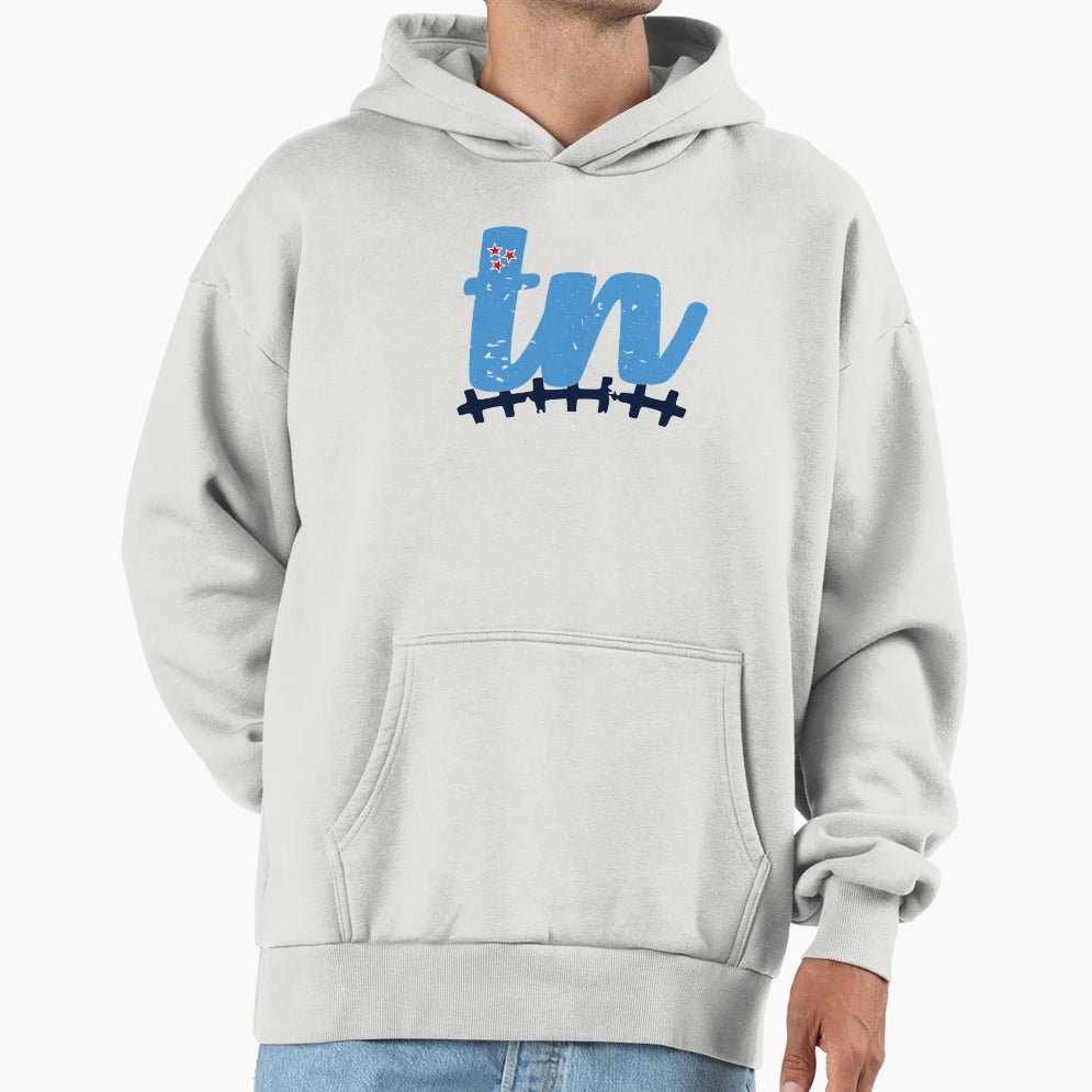 Tn Football Grunge Hoodie - Streetwear Style Unisex - T-Shirt, Sweatshirt, Hoodie
