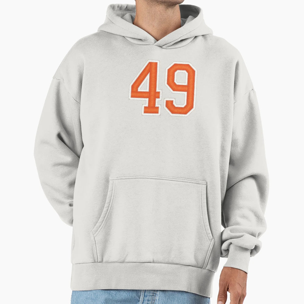 Sports Number 49 Jersey Forty Nine Hoodie - Novelty Apparel Men Women - T-Shirt, Sweatshirt, Hoodie