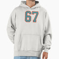 67 Number Aqua Orange Lucky Sports Sixty Hoodie - Streetwear Style Unisex - T-Shirt, Sweatshirt, Hoodie