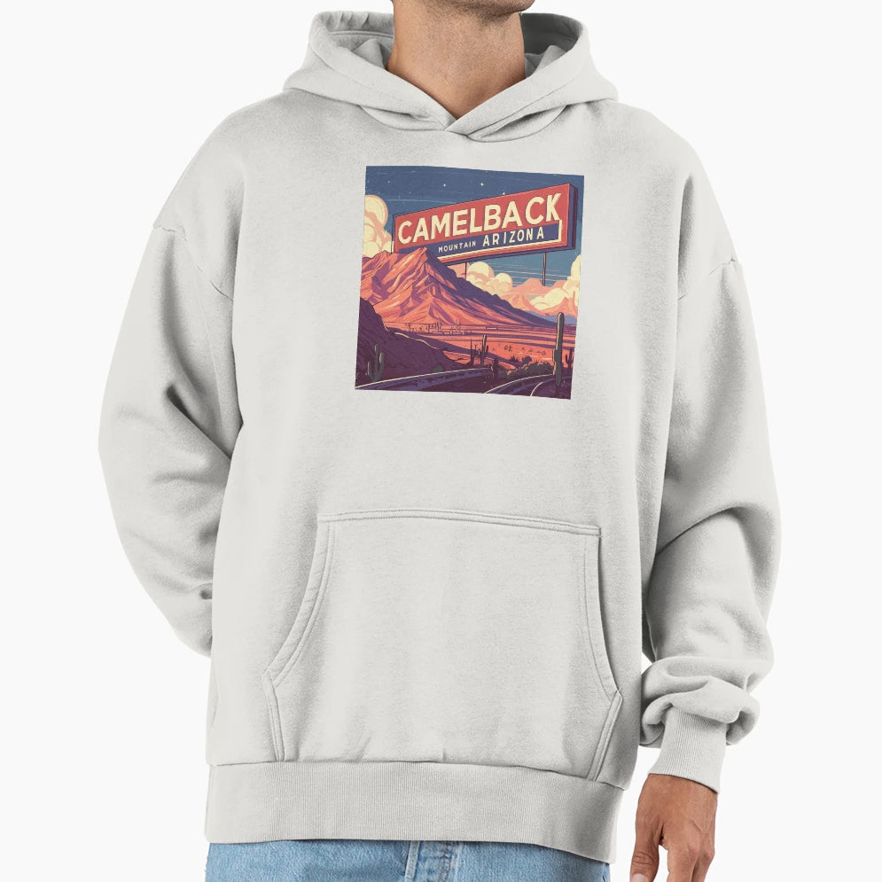Camelback Mountain Phoenix Az Hoodie - Custom Art Print for Adults - T-Shirt, Sweatshirt, Hoodie