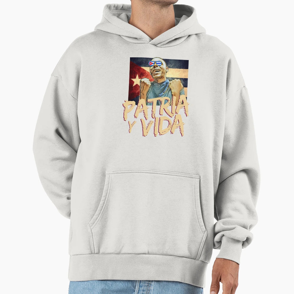 Free Cuba Rapper Patria Y Vida Hoodie - Aesthetic Graphic Men Women - T-Shirt, Sweatshirt, Hoodie