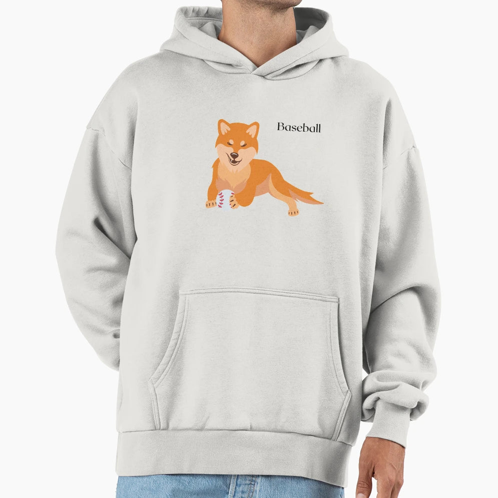 Shiba Baseball Pet Hoodie - Unique Graphic Unisex - T-Shirt, Sweatshirt, Hoodie
