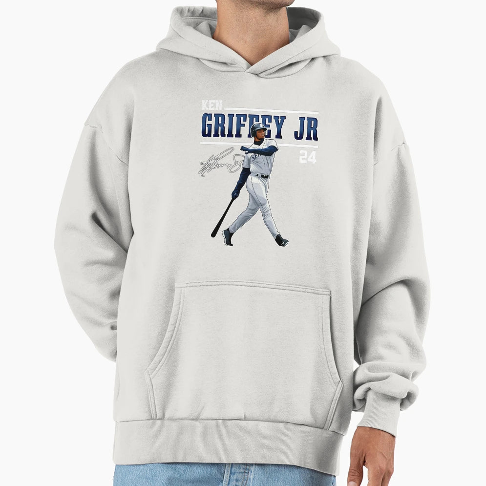 Ken Griffey Jr Baseball Signature 80S 90S Hoodie - Graphic Print Men Women - T-Shirt, Sweatshirt, Hoodie